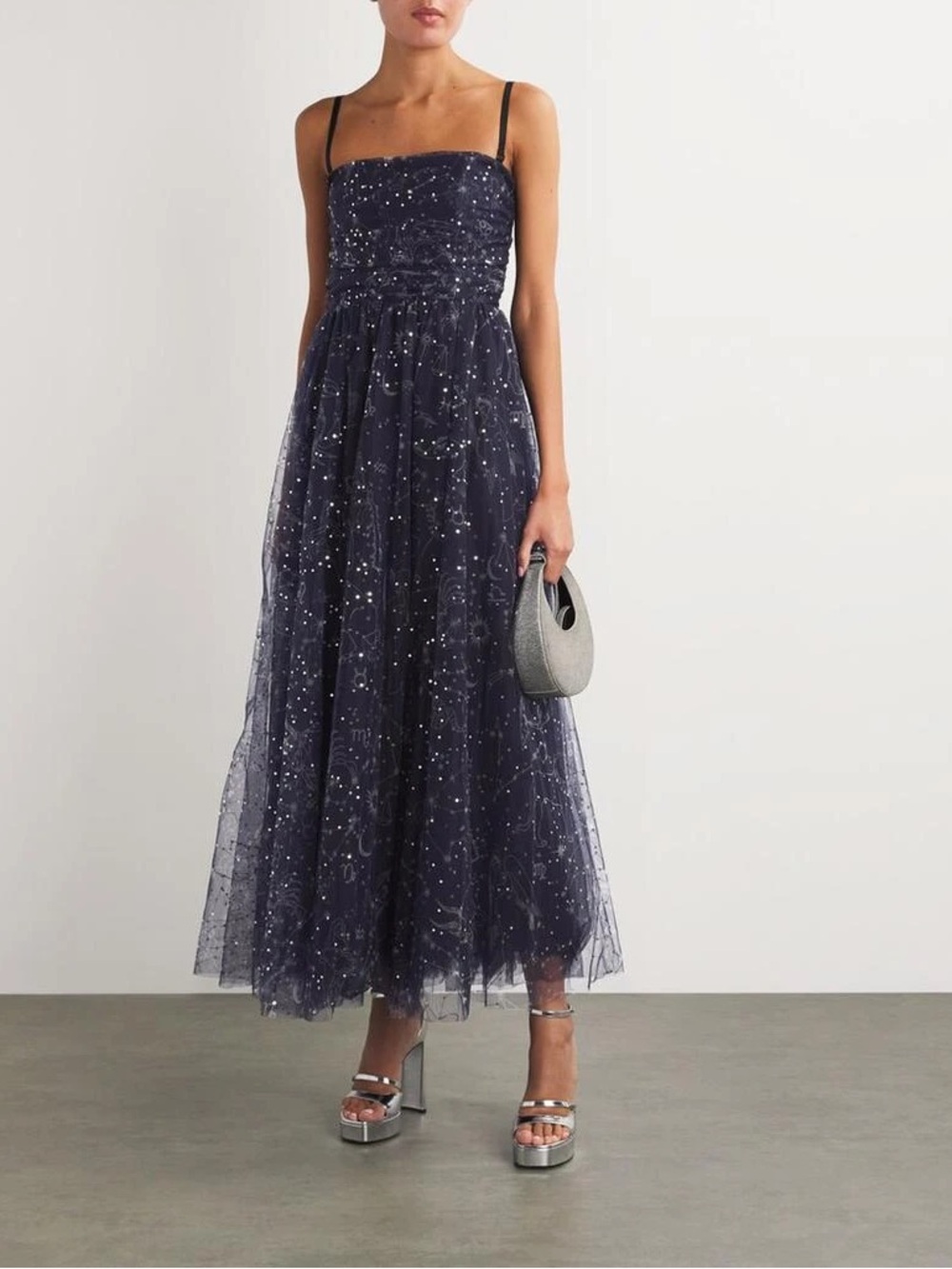 Staud NWT Small Bettina Gown Zodiac Constellation Tulle - Picture 5 of 15